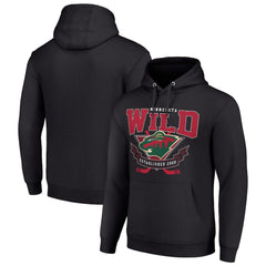 Minnesota Wild Starter Team Logo Graphic Fleece Tri-Blend Pullover Hoodie - Black | US 201592004