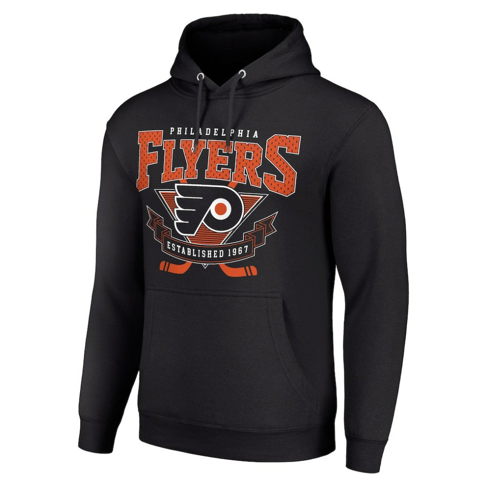Philadelphia Flyers Starter Team Logo Graphic Fleece Tri-Blend Pullover Hoodie - Black | US 201592012