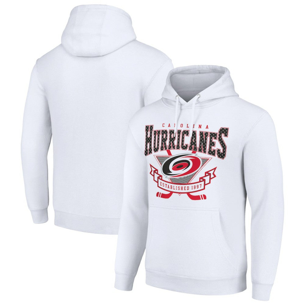 Carolina Hurricanes Starter Team Logo Graphic Fleece Tri-Blend Pullover Hoodie - White | US 201592014