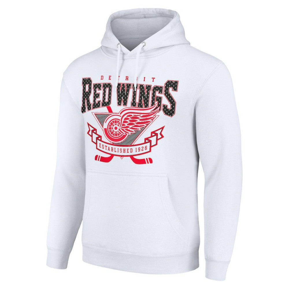 Detroit Red Wings Starter Team Logo Graphic Fleece Tri-Blend Pullover Hoodie - White | US 201592021