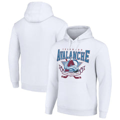Colorado Avalanche Starter Team Logo Graphic Fleece Tri-Blend Pullover Hoodie - White | US 201592022