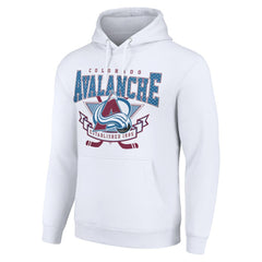 Colorado Avalanche Starter Team Logo Graphic Fleece Tri-Blend Pullover Hoodie - White | US 201592022