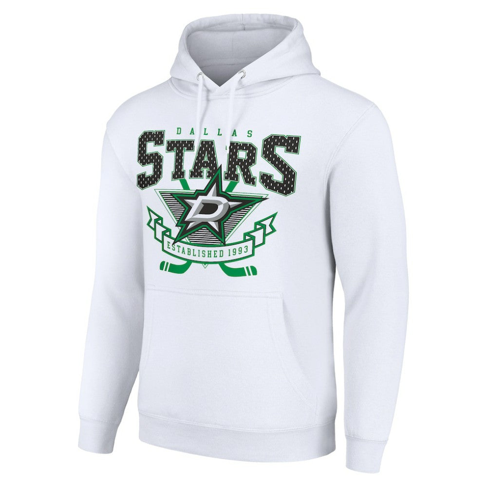 Dallas Stars Starter Team Logo Graphic Fleece Tri-Blend Pullover Hoodie - White | US 201592025