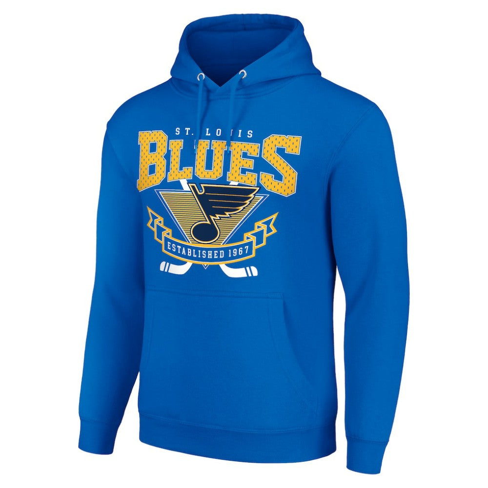 St. Louis Blues Starter Team Logo Graphic Fleece Tri-Blend Pullover Hoodie - Blue | US 201592026