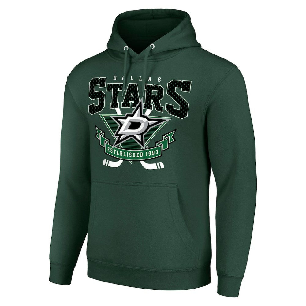 Dallas Stars Starter Team Logo Graphic Fleece Tri-Blend Pullover Hoodie - Olive | US 201592029