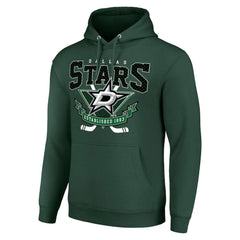 Dallas Stars Starter Team Logo Graphic Fleece Tri-Blend Pullover Hoodie - Olive | US 201592029
