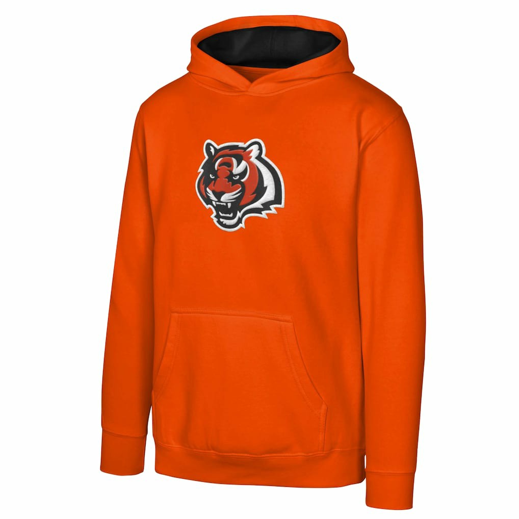Cincinnati Bengals Youth Prime Pullover Hoodie - Orange Hoodies