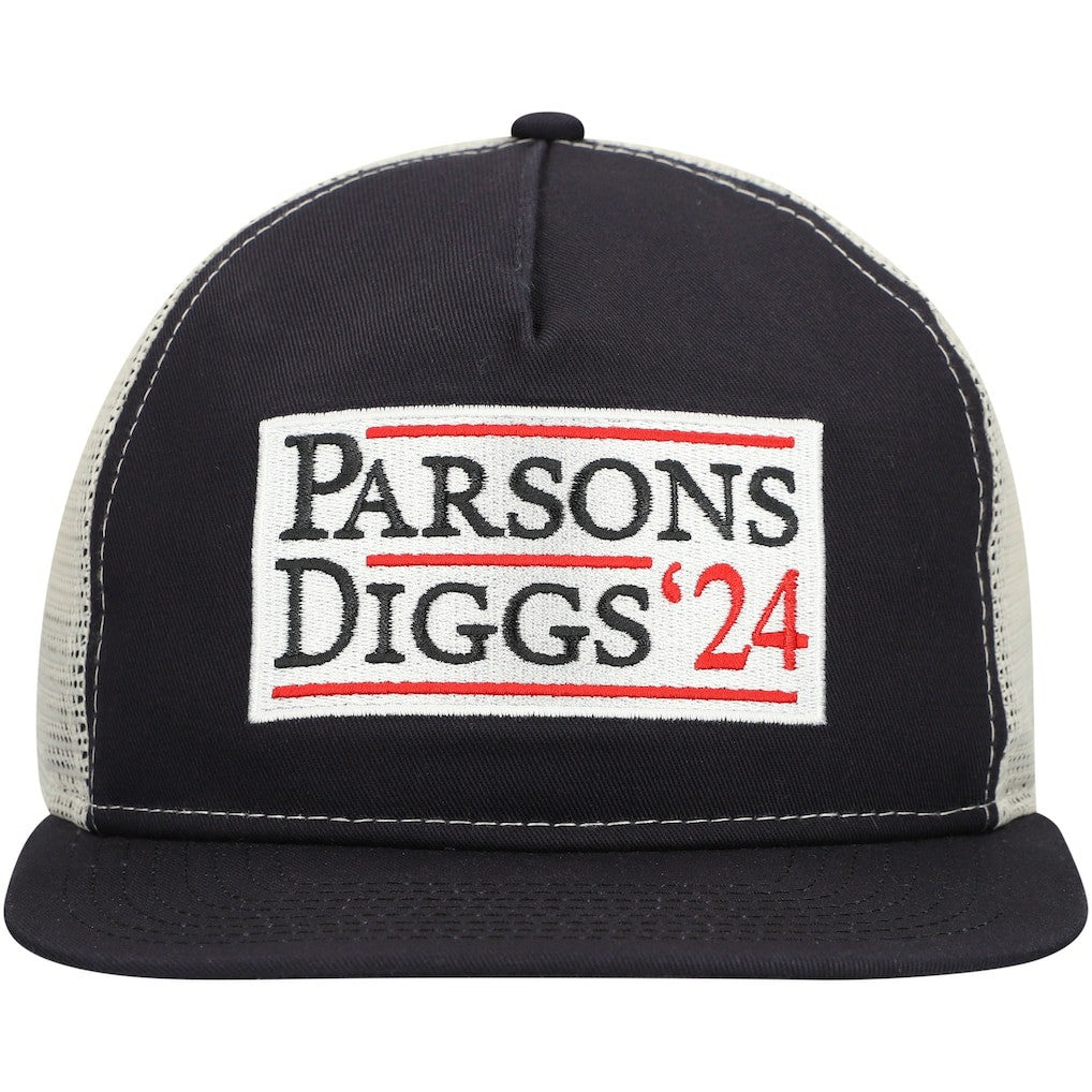 Dallas Cowboys New Era Election Trucker Golfer Snapback Hat - Navy/Natural Hats