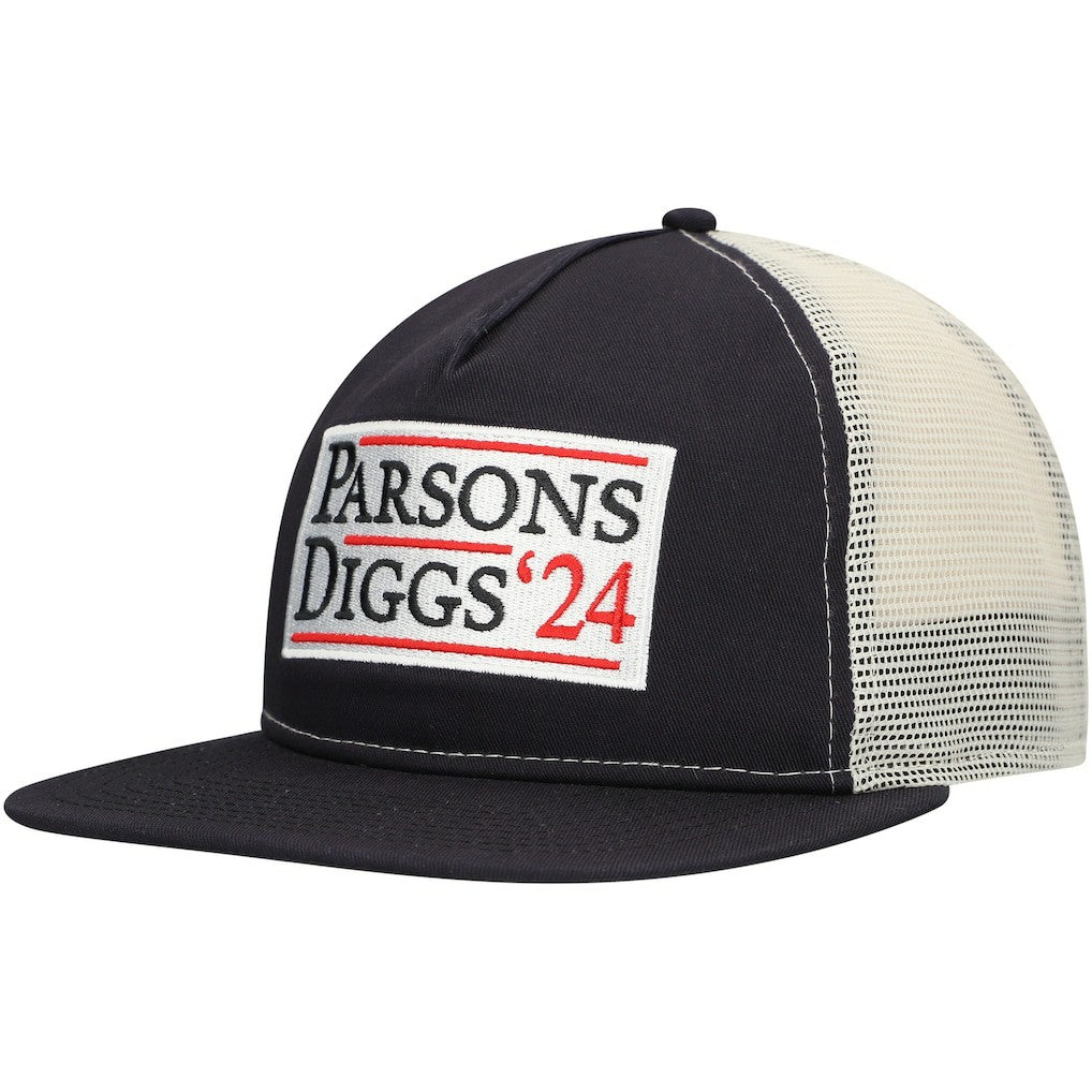 Dallas Cowboys New Era Election Trucker Golfer Snapback Hat - Navy/Natural Hats