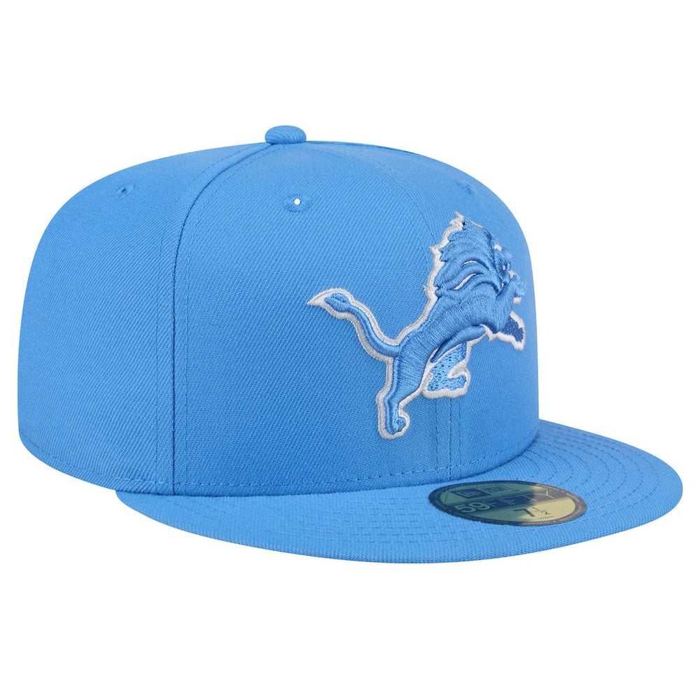 Detroit Lions New Era Omaha 59FIFTY Fitted Hat - Blue Hats