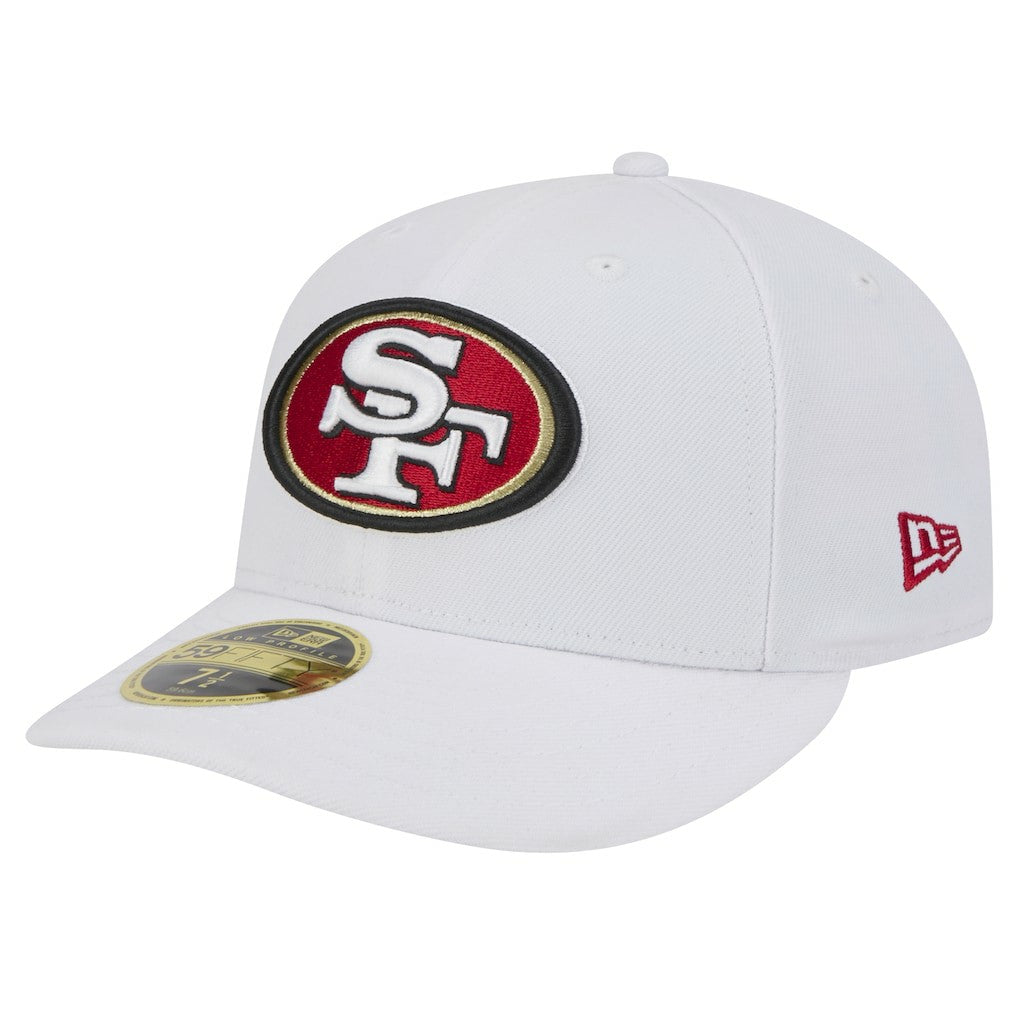 San Francisco 49ers New Era Omaha Low Profile 59FIFTY Fitted Hat - White Hats