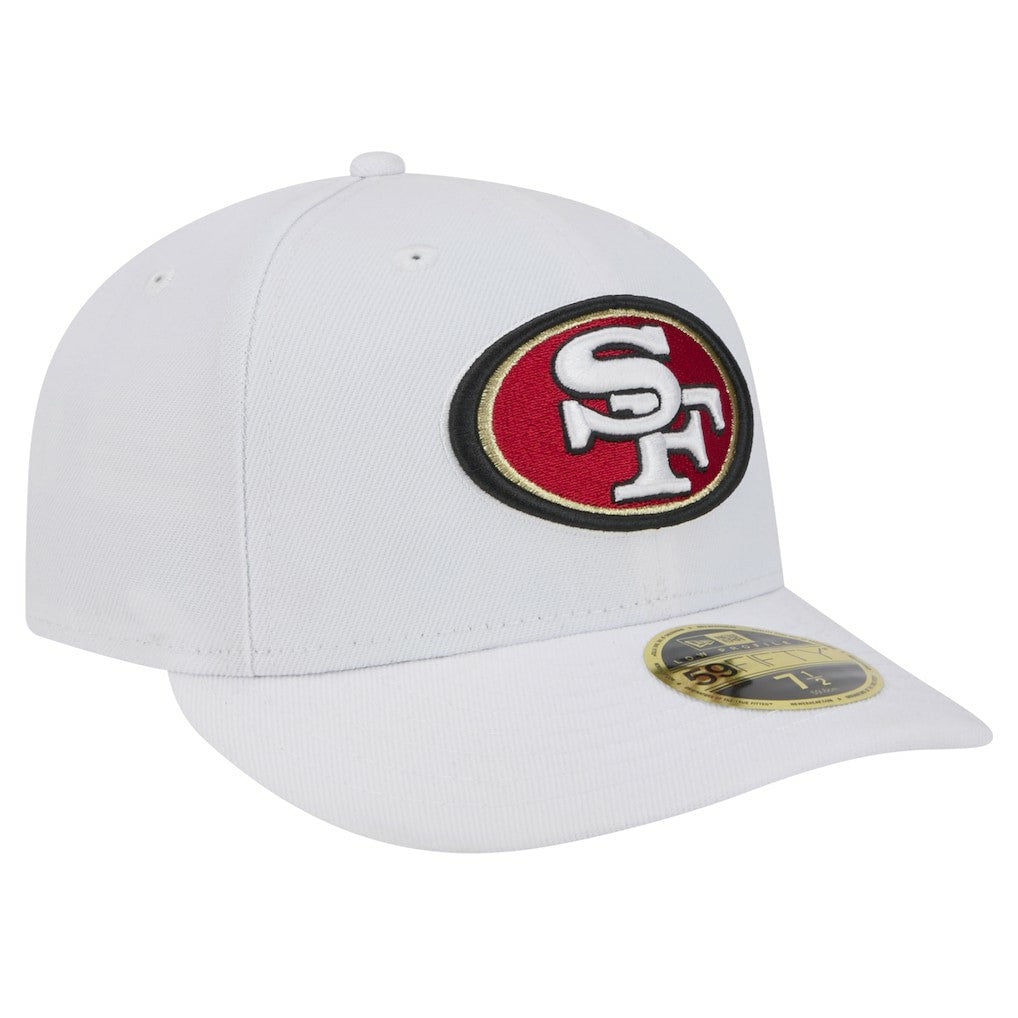 San Francisco 49ers New Era Omaha Low Profile 59FIFTY Fitted Hat - White Hats