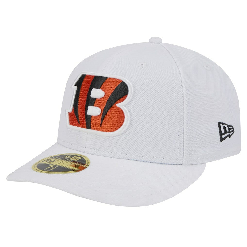 Cincinnati Bengals New Era Omaha Low Profile 59FIFTY Fitted Hat - White Hats