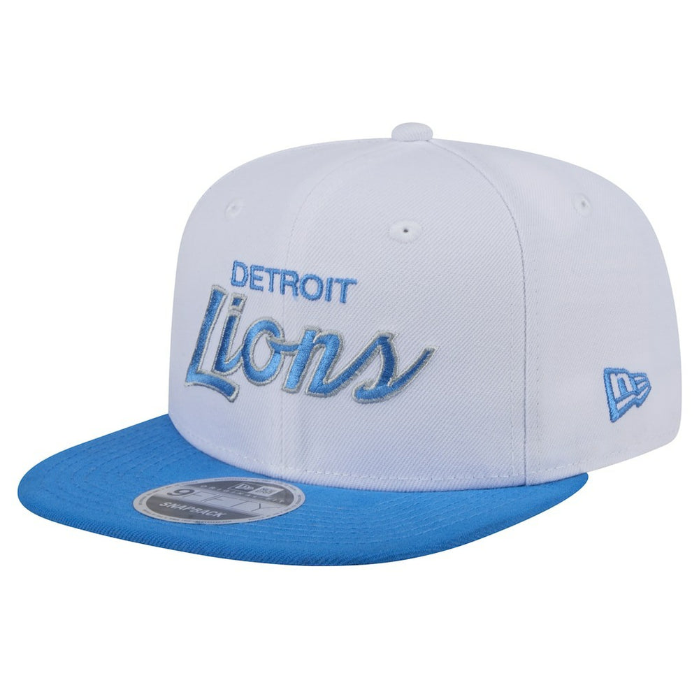 Detroit Lions New Era Sparky 9FIFTY Snapback Hat - White/Blue Hats
