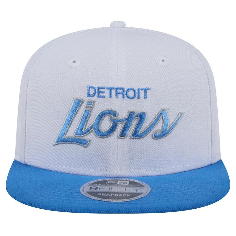 Detroit Lions New Era Sparky 9FIFTY Snapback Hat - White/Blue Hats