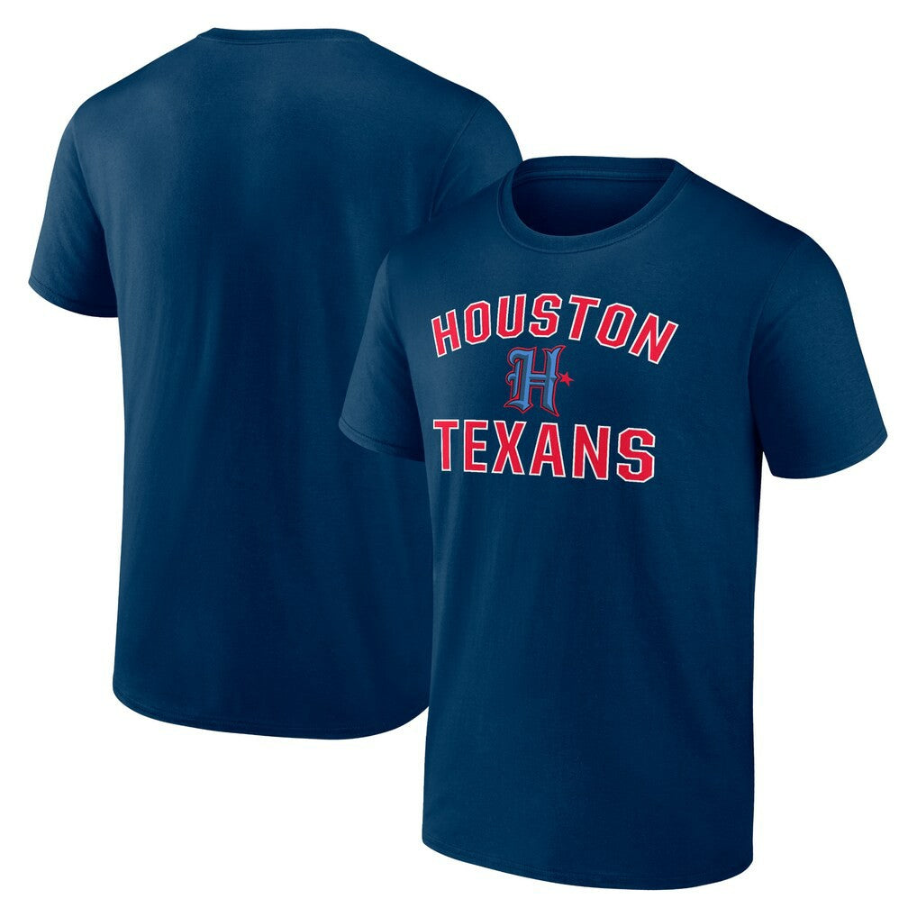 Houston Texans Secondary Logo Victory Arch T-Shirt - Navy T-shirts