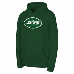 New York Jets Youth Team Logo Pullover Hoodie - Green Hoodies