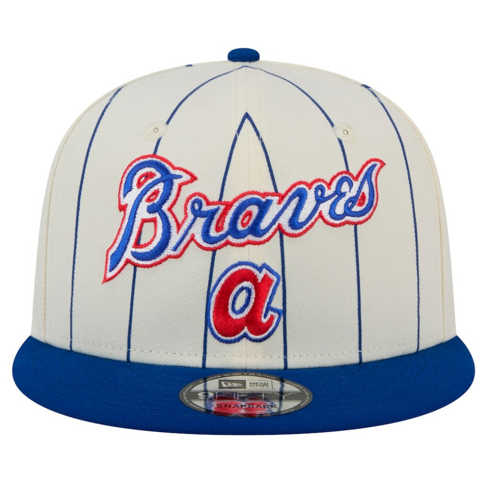 Atlanta Braves New Era Jersey Pinstripe 9FIFTY Snapback Hat - White Jerseys