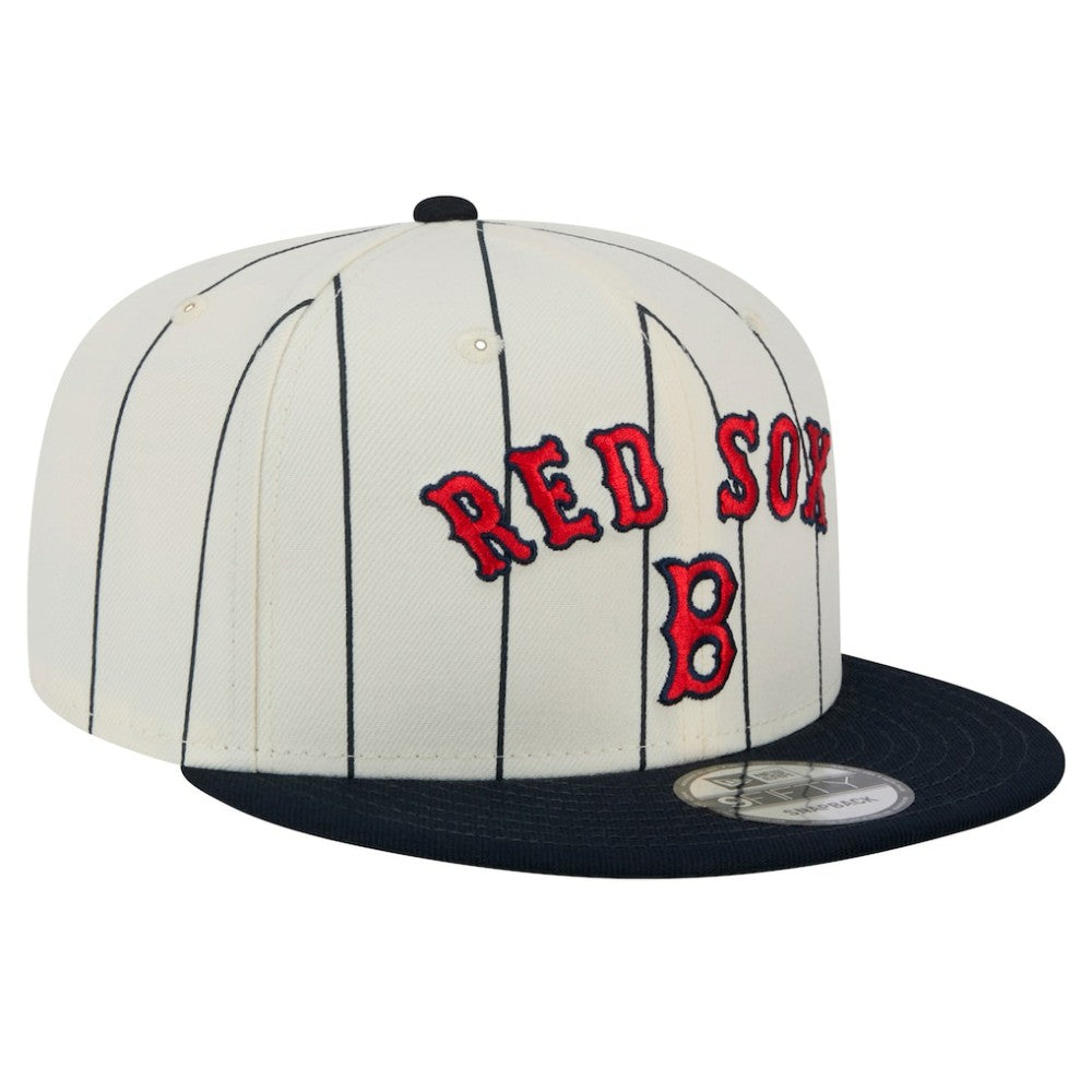 Boston Red Sox New Era Jersey Pinstripe 9FIFTY Snapback Hat - White Jerseys