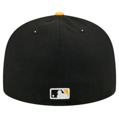 Pittsburgh Pirates New Era Shadow Stitch 59FIFTY Fitted Hat - Black Hats