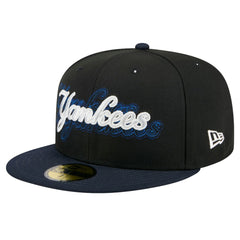 New York Yankees New Era Shadow Stitch 59FIFTY Fitted Hat - Black Hats