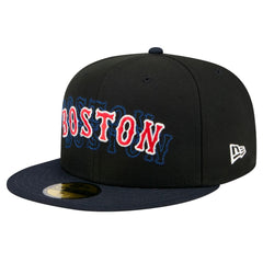 Boston Red Sox New Era Shadow Stitch 59FIFTY Fitted Hat - Black Hats