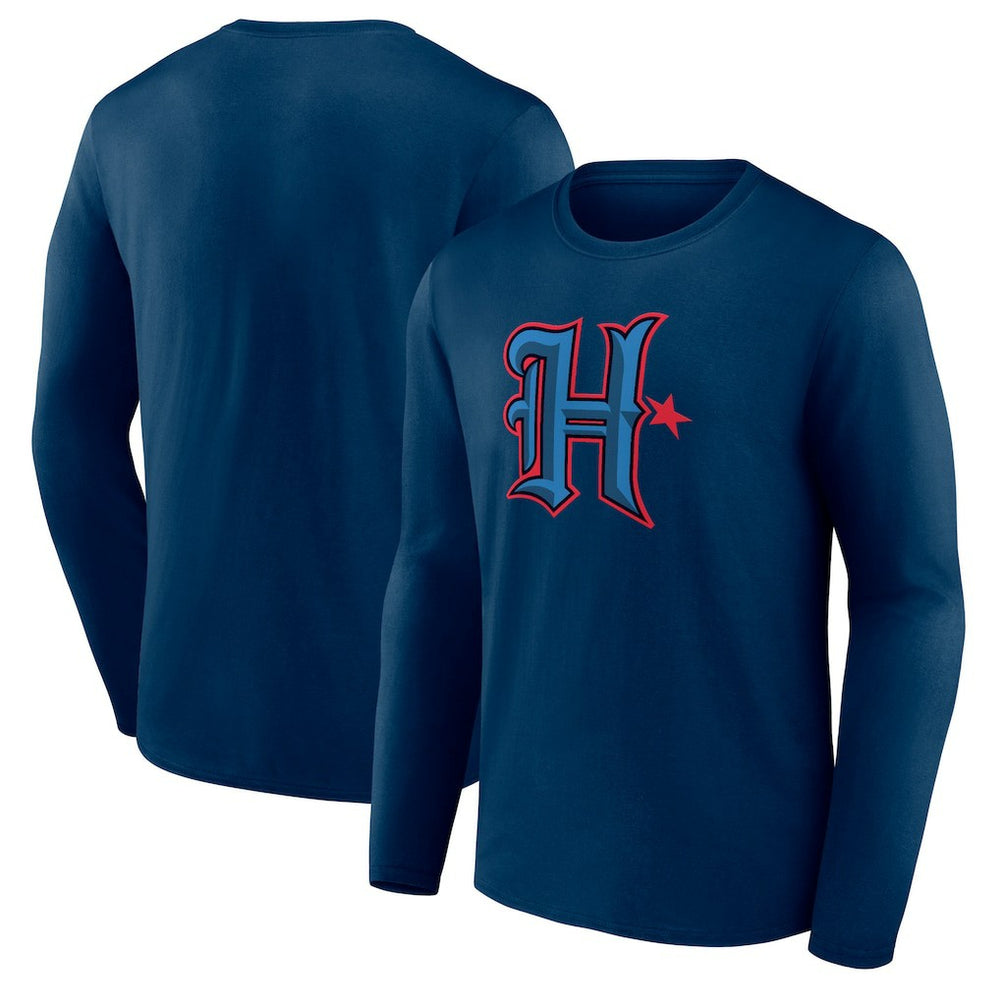 Houston Texans Secondary Logo Long Sleeve T-Shirt - Navy T-shirts