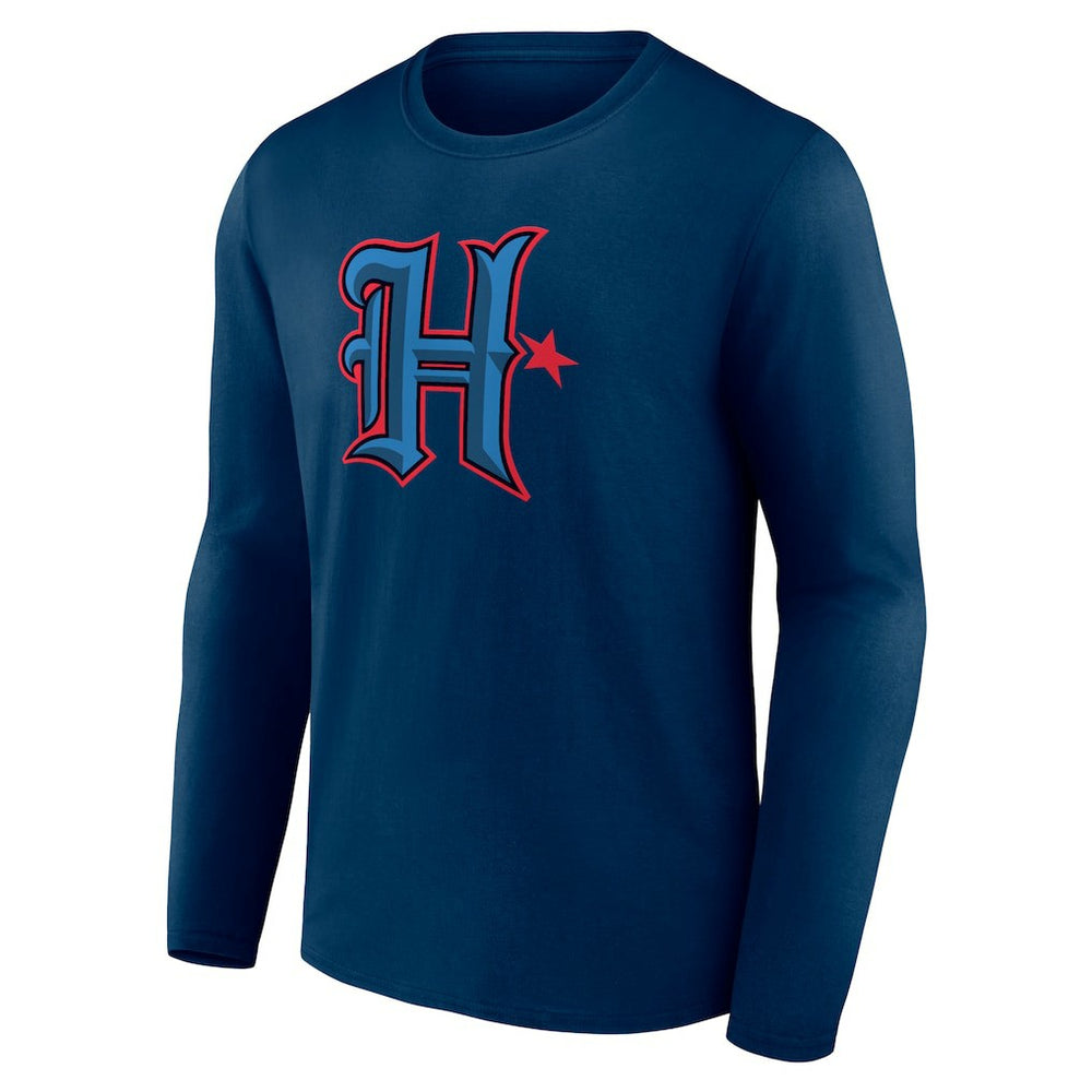 Houston Texans Secondary Logo Long Sleeve T-Shirt - Navy T-shirts