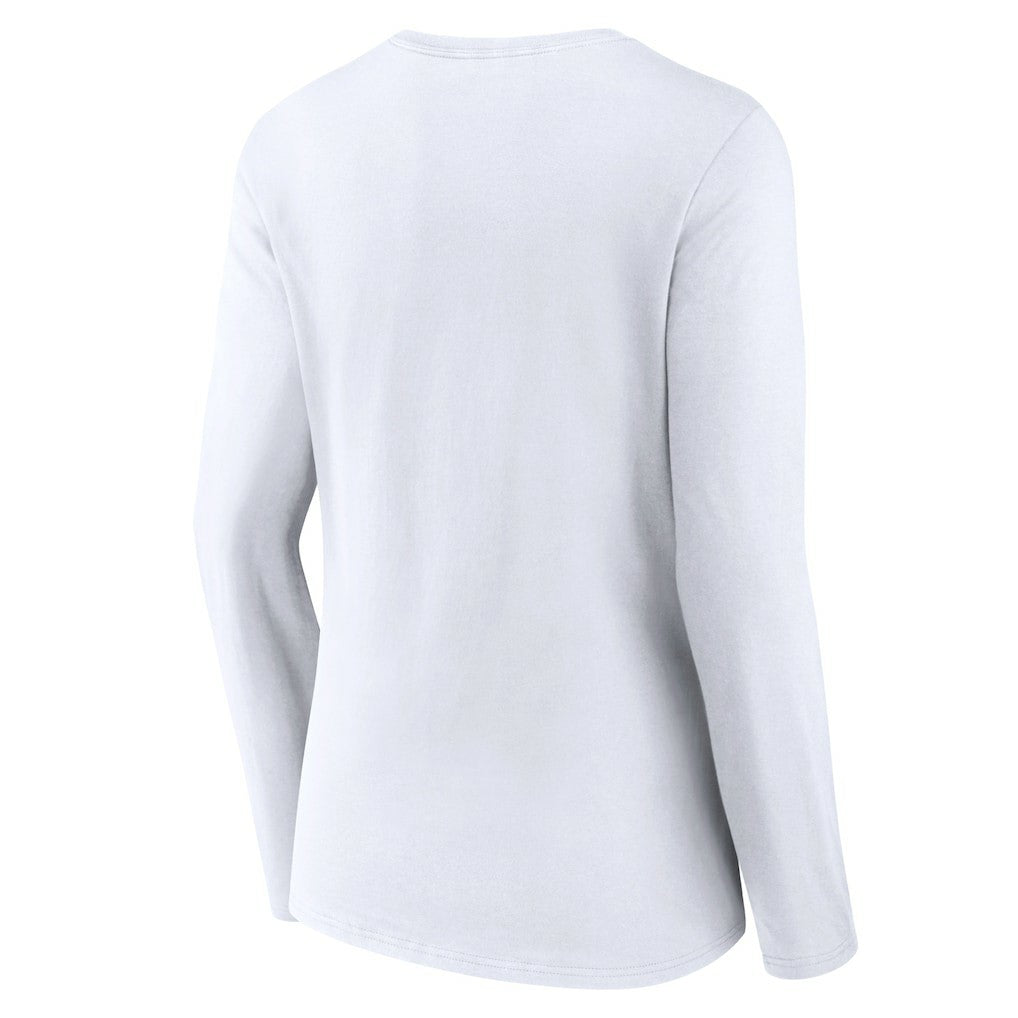 Houston Texans Women's Secondary Logo Long Sleeve V-Neck T-Shirt - White T-shirts