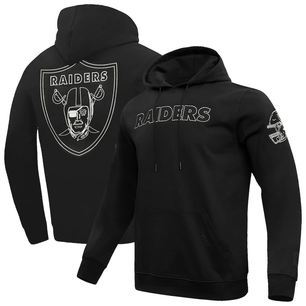 Las Vegas Raiders Pro Standard Classic Chenille Pullover Hoodie - Black Hoodies