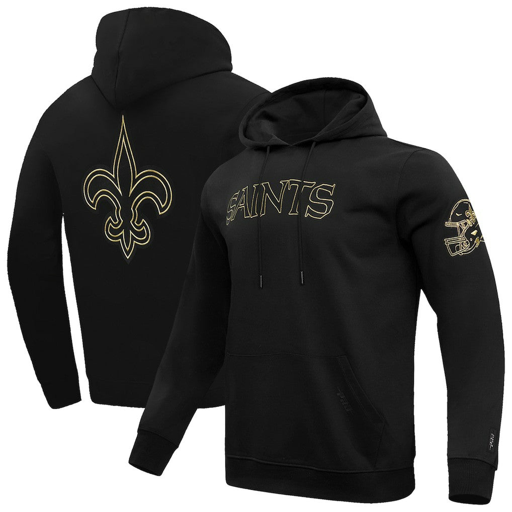 New Orleans Saints Pro Standard Classic Chenille Pullover Hoodie - Black Hoodies
