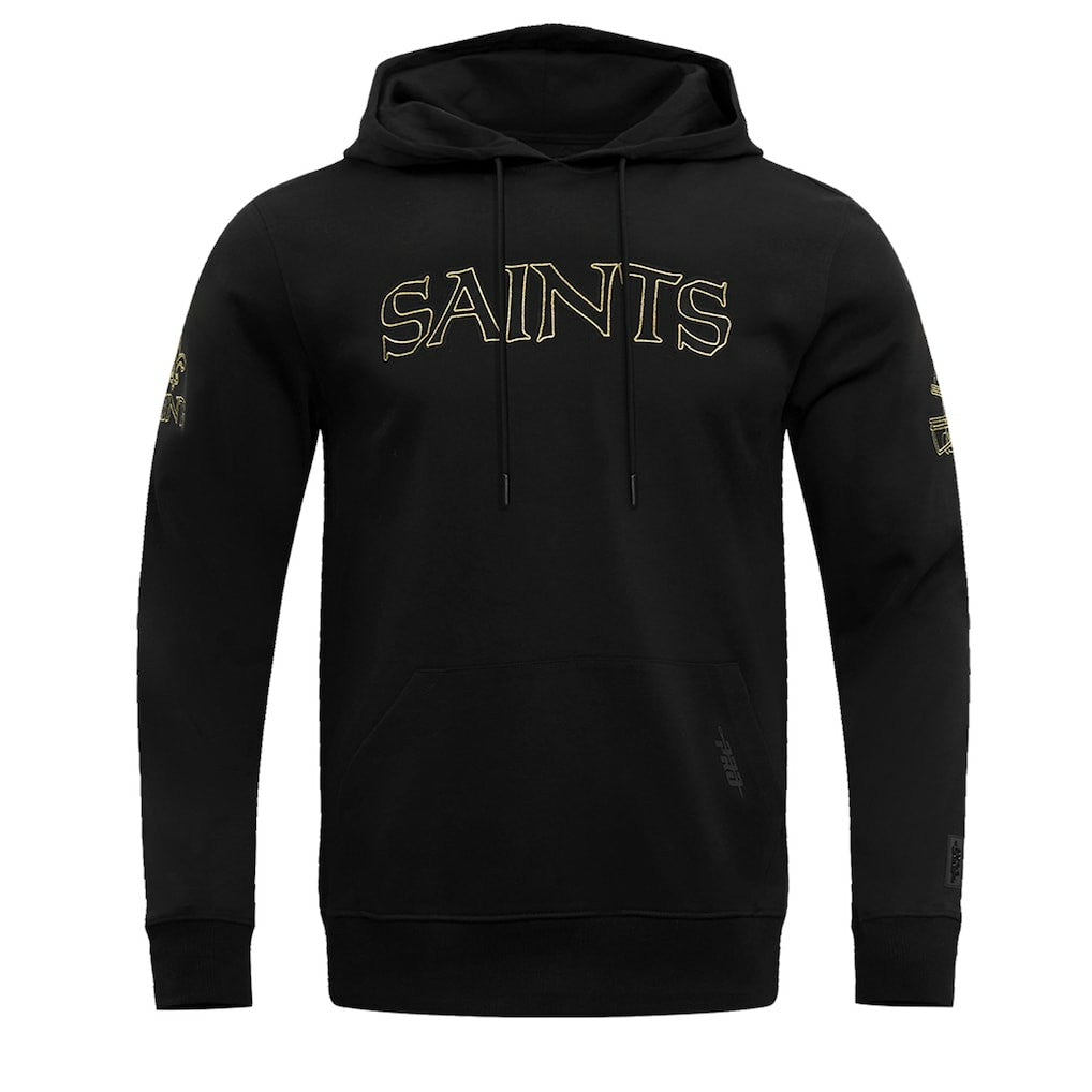 New Orleans Saints Pro Standard Classic Chenille Pullover Hoodie - Black Hoodies