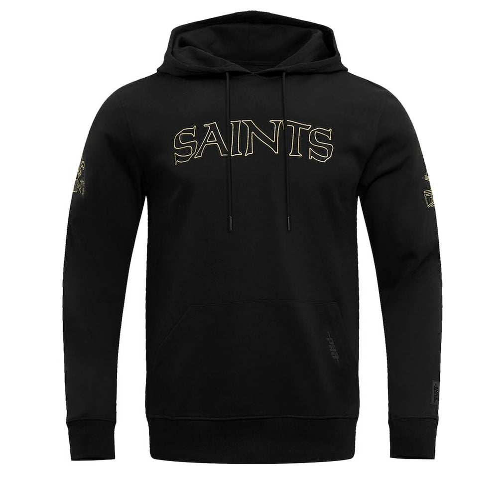 New Orleans Saints Pro Standard Classic Chenille Pullover Hoodie - Black Hoodies