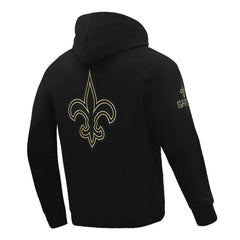New Orleans Saints Pro Standard Classic Chenille Pullover Hoodie - Black Hoodies