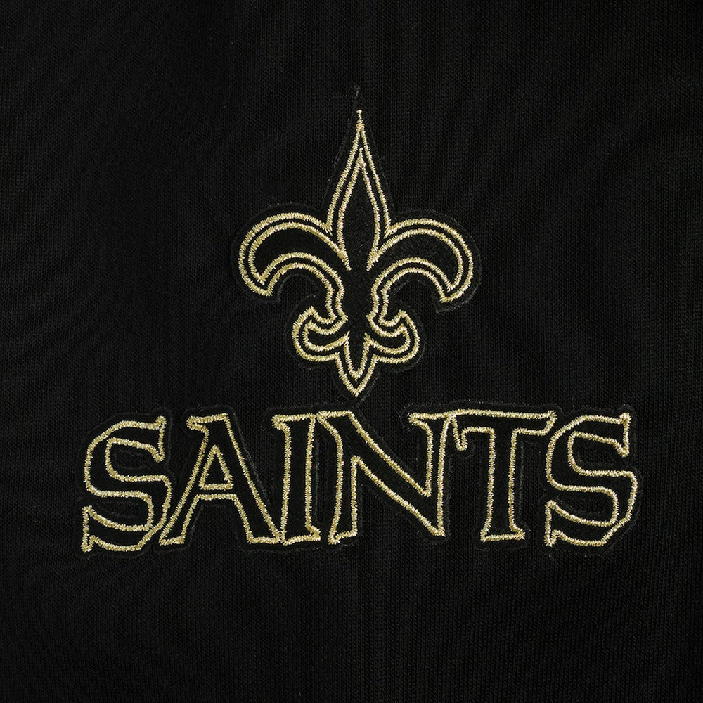 New Orleans Saints Pro Standard Classic Chenille Pullover Hoodie - Black Hoodies