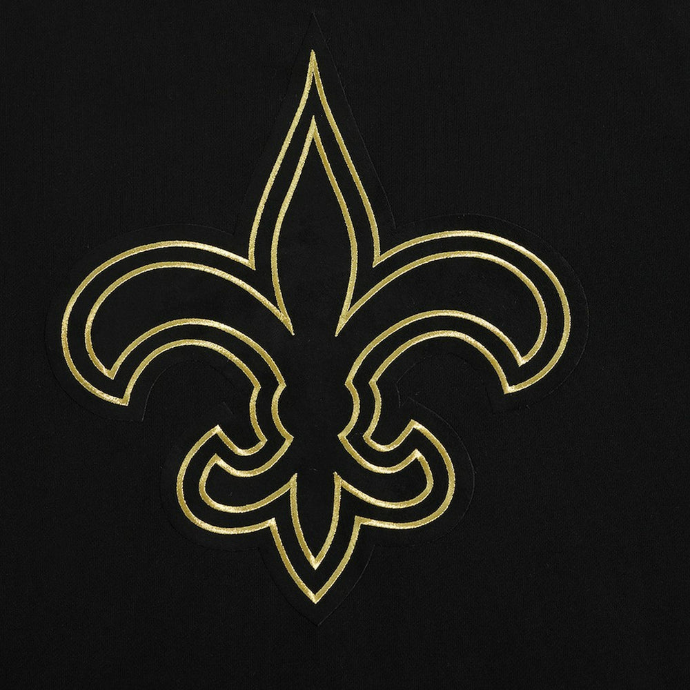 New Orleans Saints Pro Standard Classic Chenille Pullover Hoodie - Black Hoodies