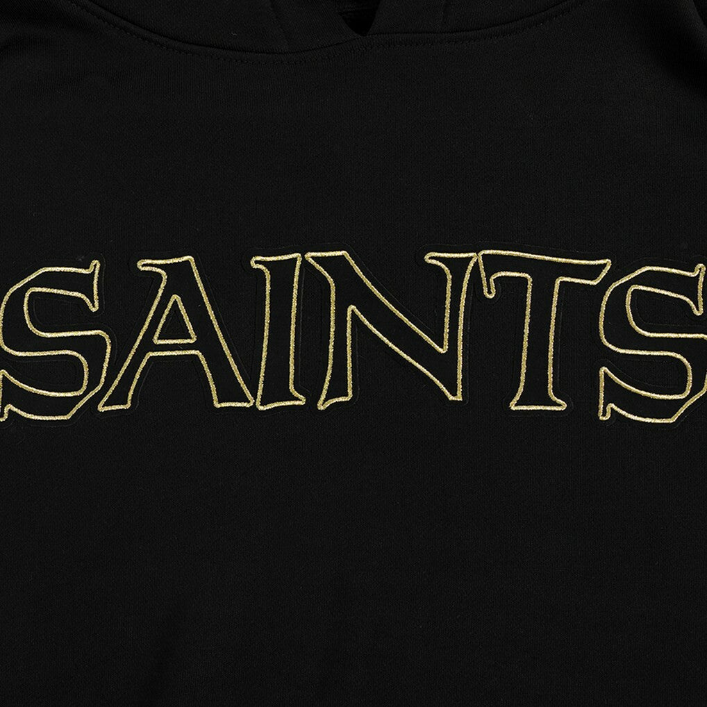 New Orleans Saints Pro Standard Classic Chenille Pullover Hoodie - Black Hoodies