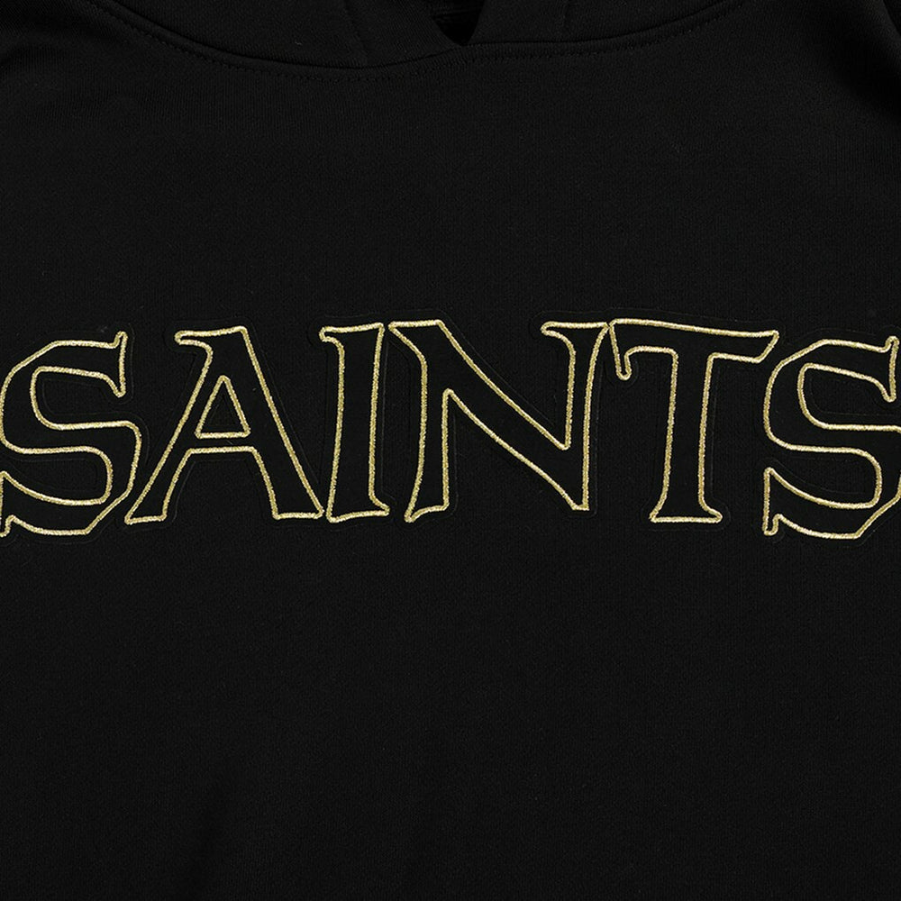 New Orleans Saints Pro Standard Classic Chenille Pullover Hoodie - Black Hoodies