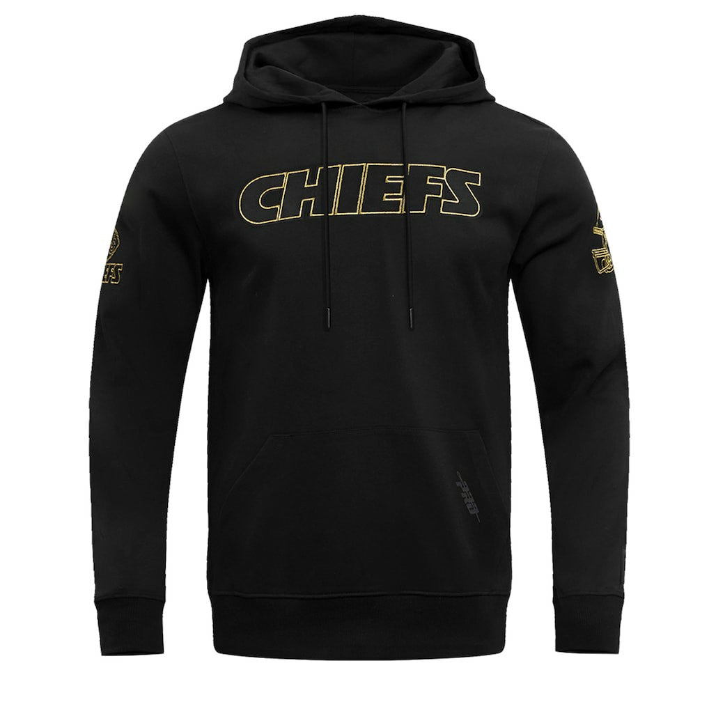 Kansas City Chiefs Pro Standard Classic Chenille Pullover Hoodie - Black Hoodies