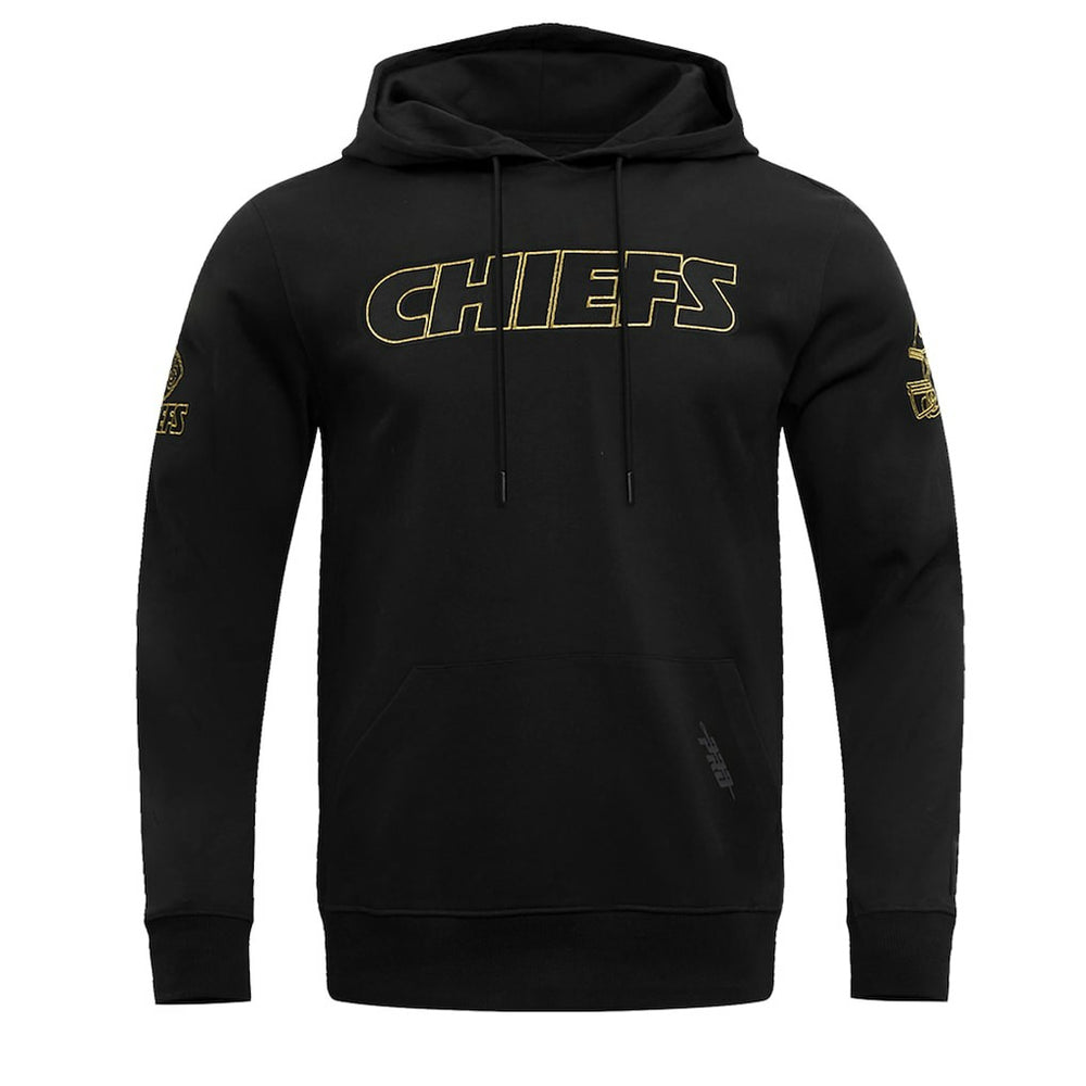 Kansas City Chiefs Pro Standard Classic Chenille Pullover Hoodie - Black Hoodies