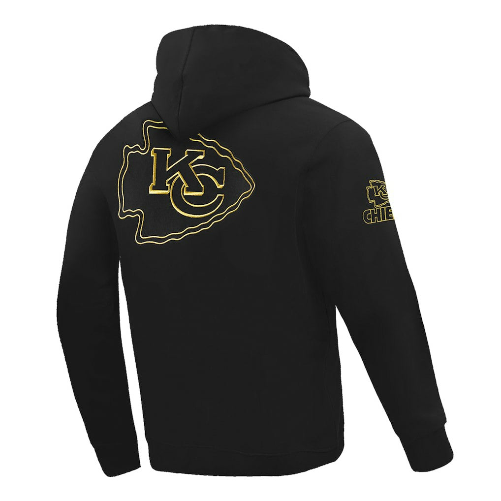 Kansas City Chiefs Pro Standard Classic Chenille Pullover Hoodie - Black Hoodies