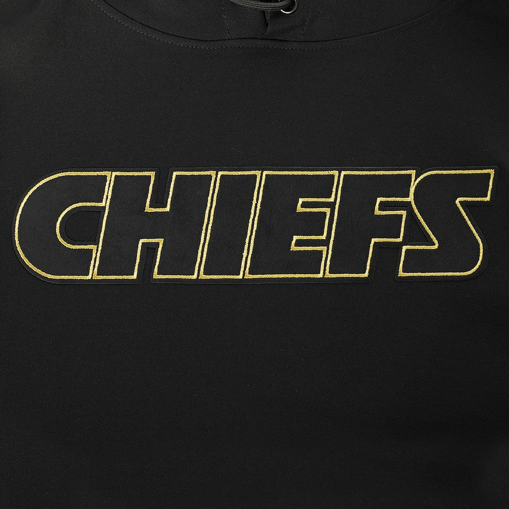 Kansas City Chiefs Pro Standard Classic Chenille Pullover Hoodie - Black Hoodies