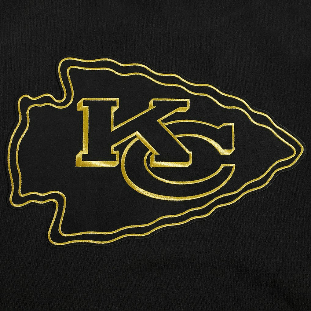 Kansas City Chiefs Pro Standard Classic Chenille Pullover Hoodie - Black Hoodies