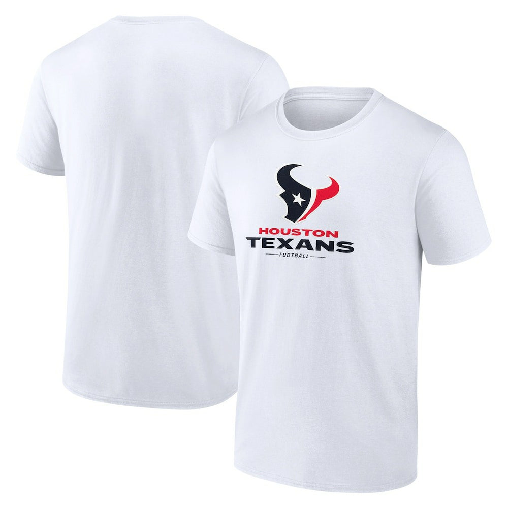 Houston Texans Team Lockup T-Shirt - White T-shirts