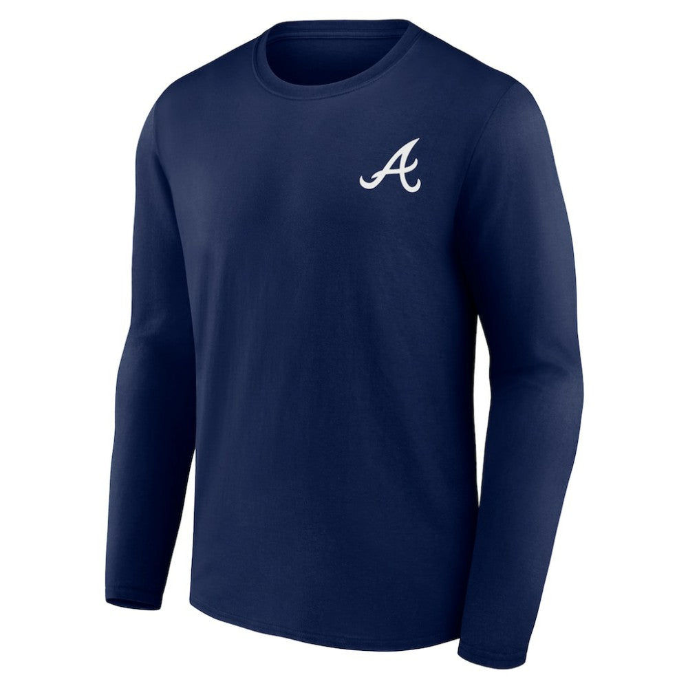 Atlanta Braves Blooper Burger Long Sleeve T-Shirt - Navy T-shirts