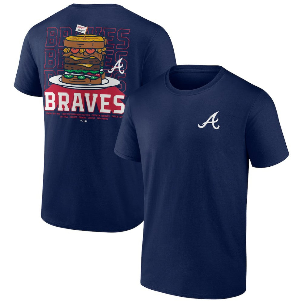 Atlanta Braves Blooper Burger T-Shirt - Navy T-shirts