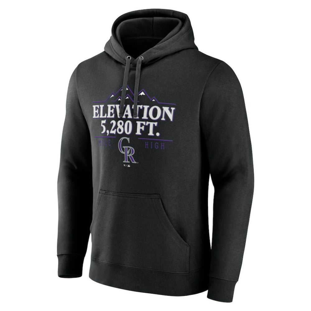 Colorado Rockies Elevation Pullover Hoodie - Black Hoodies
