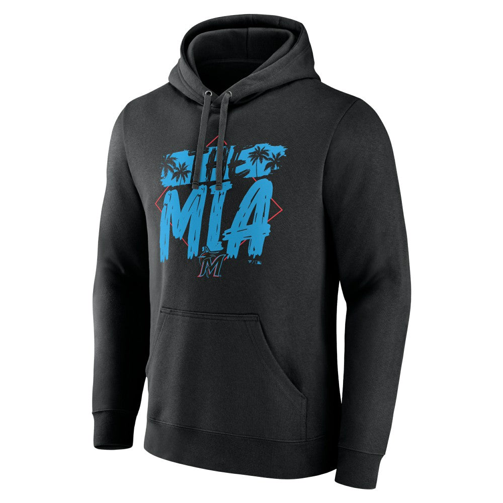 Miami Marlins The MIA Pullover Hoodie - Black Hoodies