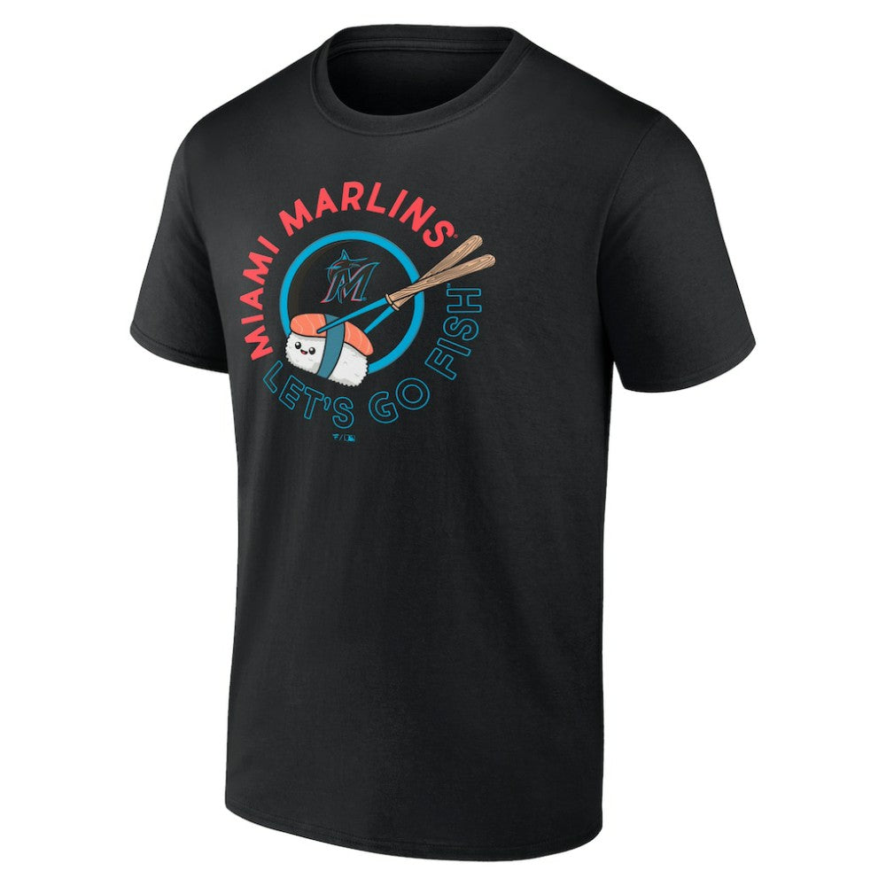 Miami Marlins Let's Go Fish T-Shirt - Black T-shirts