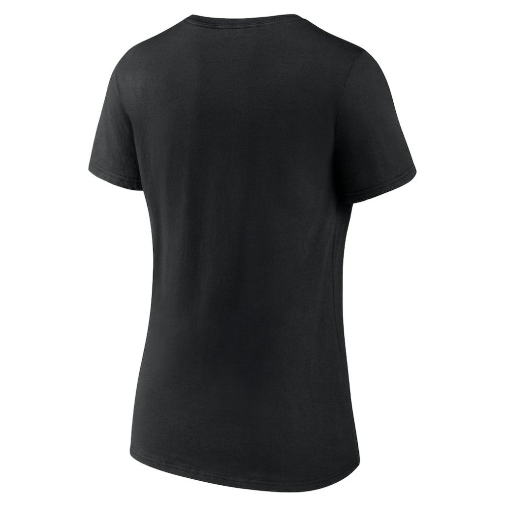 Miami Marlins Women's Let's Go Fish V-Neck T-Shirt - Black T-shirts